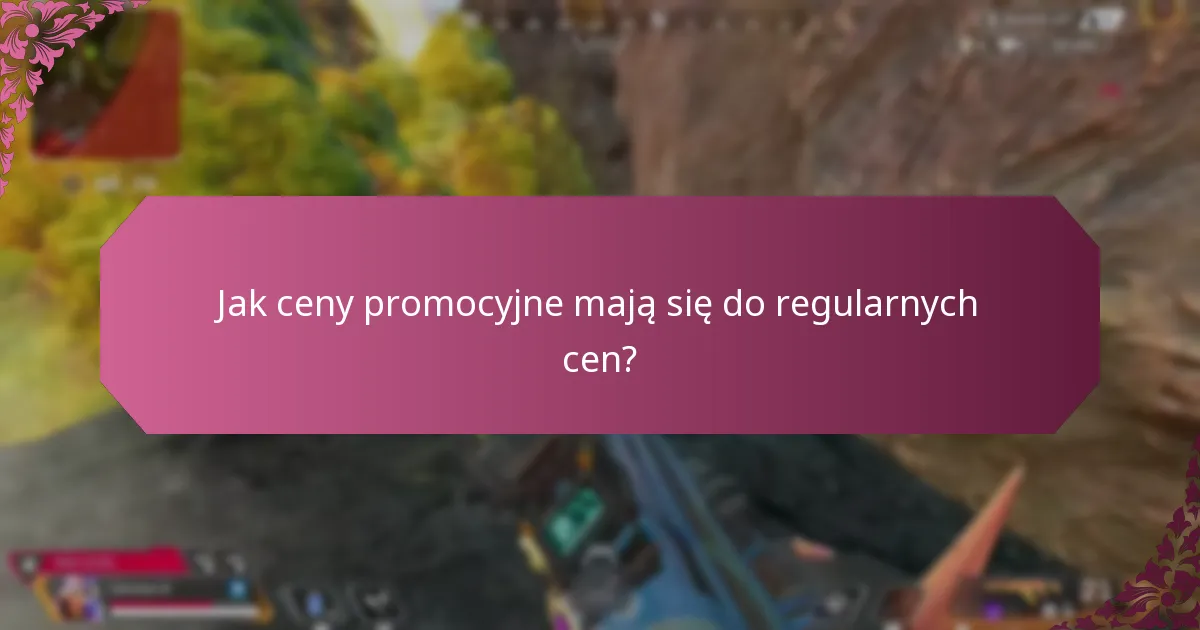 Jak ceny promocyjne mają się do regularnych cen?