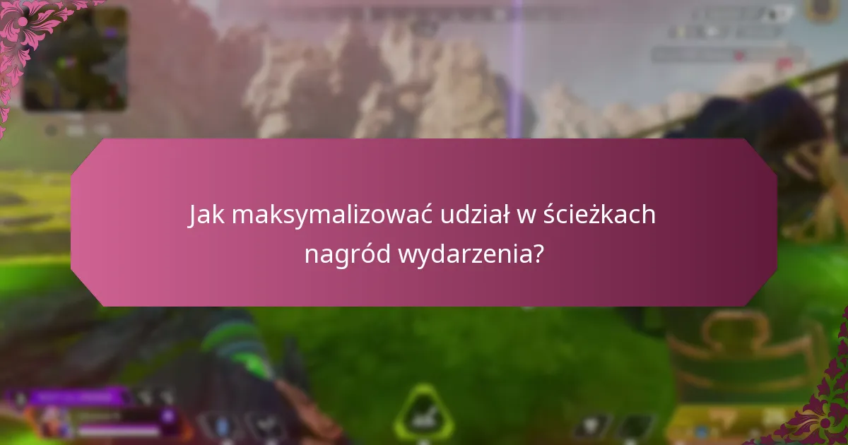 Jak maksymalizować udział w ścieżkach nagród wydarzenia?