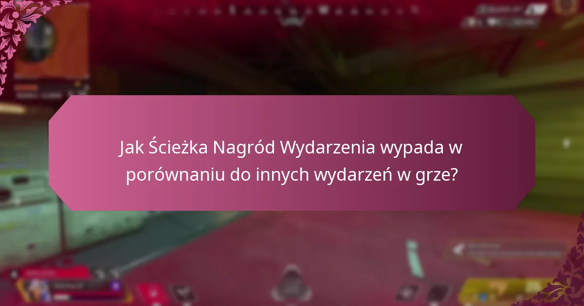 Jak Ścieżka Nagród Wydarzenia wypada w porównaniu do innych wydarzeń w grze?
