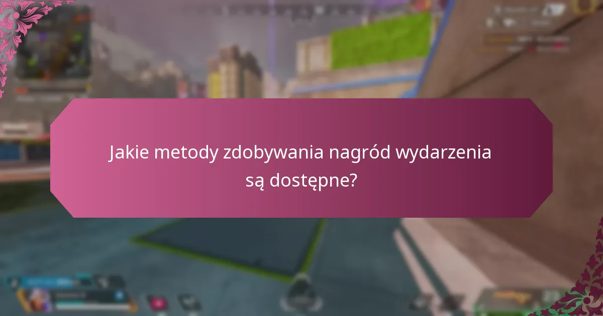 Jakie metody zdobywania nagród wydarzenia są dostępne?