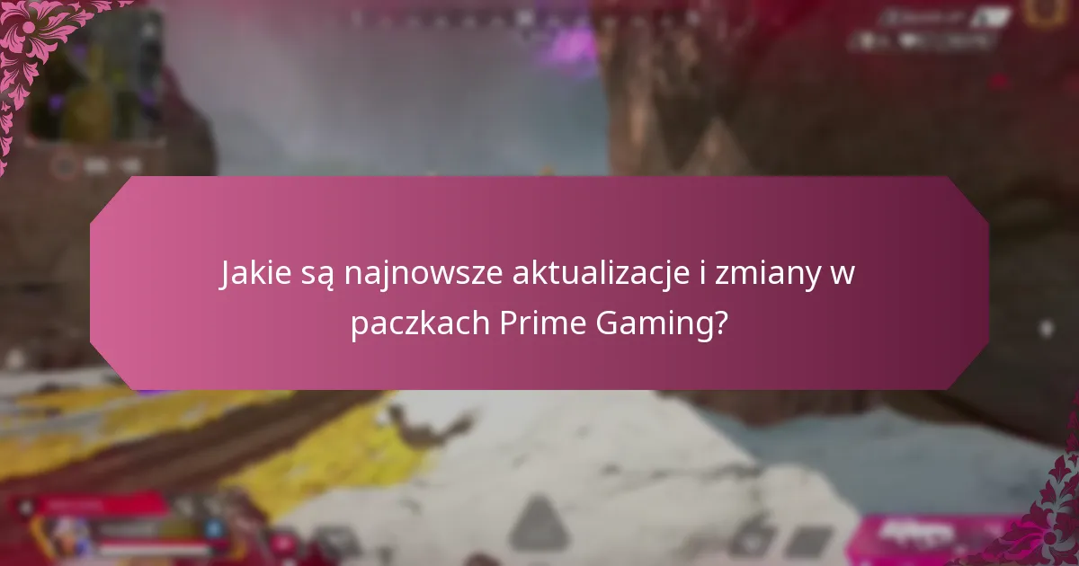 Jakie są najnowsze aktualizacje i zmiany w paczkach Prime Gaming?